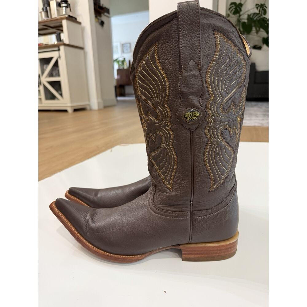 Rare Los Altos Men’s Genuine Brown Cowboy Boots Pointed X Size 10